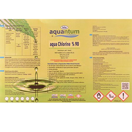 Aquantum 10 Kg Klor (Chlor) 90 Granül %90 Aktif Klor-ToptancıyızBiz